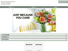 Tablet Screenshot of blossomsandballoonsflorist.com